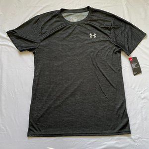 Under Armour *NWT* Heatgear Blurred Effect Black Performance Tee Blue XL Loose
